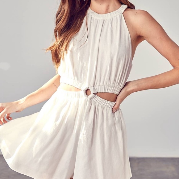 NWT White Romper With Cutouts - Picture 2 of 5